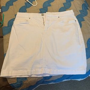 White Denim Skirt
